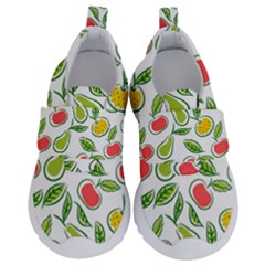 Fruit Fruits Food Illustration Background Pattern Kids  Velcro No Lace Shoes by Ravend