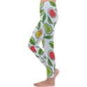 Fruit Fruits Food Illustration Background Pattern Kids  Lightweight Velour Leggings View2