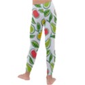 Fruit Fruits Food Illustration Background Pattern Kids  Lightweight Velour Leggings View4