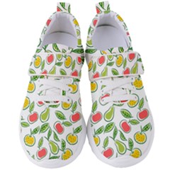 Fruit Fruits Food Illustration Background Pattern Women s Velcro Strap Shoes by Ravend