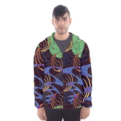 Pyramid Sphere Colorful Background Men s Hooded Windbreaker by Ravend