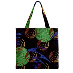 Pyramid Sphere Colorful Background Zipper Grocery Tote Bag by Ravend