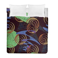 Pyramid Sphere Colorful Background Duvet Cover Double Side (full/ Double Size) by Ravend