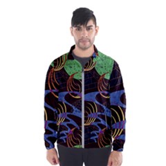 Pyramid Sphere Colorful Background Men s Windbreaker by Ravend