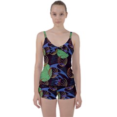 Pyramid Sphere Colorful Background Tie Front Two Piece Tankini by Ravend