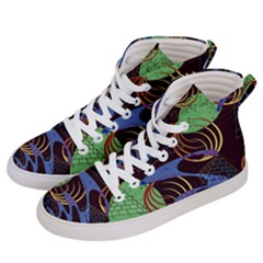 Pyramid Sphere Colorful Background Men s Hi-top Skate Sneakers by Ravend