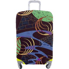 Pyramid Sphere Colorful Background Luggage Cover (large) by Ravend