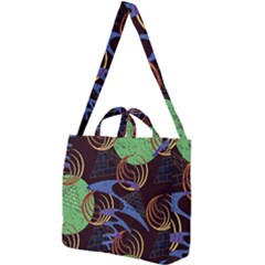 Pyramid Sphere Colorful Background Square Shoulder Tote Bag by Ravend