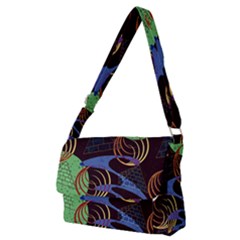 Pyramid Sphere Colorful Background Full Print Messenger Bag (m) by Ravend