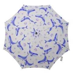 Whale Fish Sea Pattern Mammal Ocean Hook Handle Umbrellas (medium) by Ravend