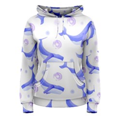 Whale Fish Sea Pattern Mammal Ocean Women s Pullover Hoodie by Ravend