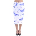 Whale Fish Sea Pattern Mammal Ocean Velvet Midi Pencil Skirt View1