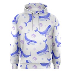 Whale Fish Sea Pattern Mammal Ocean Men s Overhead Hoodie by Ravend