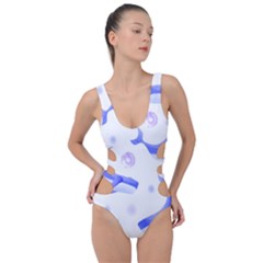 Whale Fish Sea Pattern Mammal Ocean Side Cut Out Swimsuit by Ravend