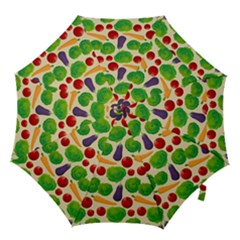 Food Illustration Pattern Texture Hook Handle Umbrellas (small) by Ravend