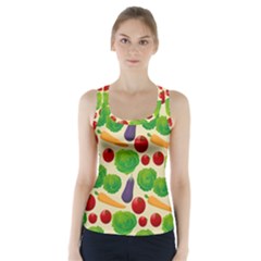 Food Illustration Pattern Texture Racer Back Sports Top by Ravend