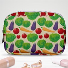 Food Illustration Pattern Texture Make Up Pouch (small) by Ravend