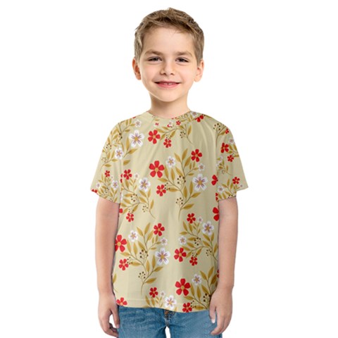 Illustration Pattern Flower Floral Kids  Sport Mesh Tee by Ravend