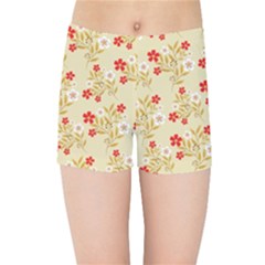 Illustration Pattern Flower Floral Kids  Sports Shorts by Ravend