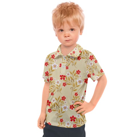 Illustration Pattern Flower Floral Kids  Polo Tee by Ravend