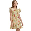 Illustration Pattern Flower Floral Kids  Winged Sleeve Dress View3