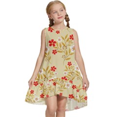 Illustration Pattern Flower Floral Kids  Frill Swing Dress by Ravend