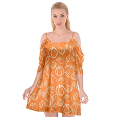 Illustration Abstract Pattern Seamless Cutout Spaghetti Strap Chiffon Dress by Ravend