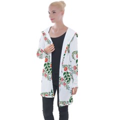 Background Pattern Texture Design Longline Hooded Cardigan by Ravend