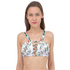 Background Pattern Texture Design Cage Up Bikini Top by Ravend