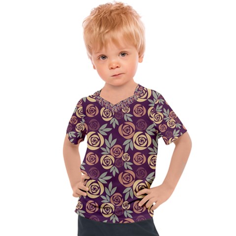 Illustration Flower Floral Nature Pattern Background Kids  Sports Tee by Ravend