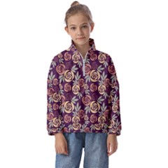 Illustration Flower Floral Nature Pattern Background Kids  Half Zip Hoodie