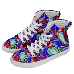 Merry Christmas Men s Hi-top Skate Sneakers by Ravend