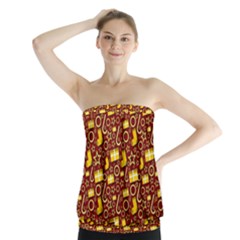 Pattern Paper Fabric Wrapping Strapless Top by Ravend