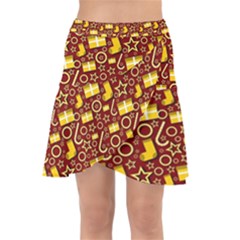 Pattern Paper Fabric Wrapping Wrap Front Skirt by Ravend