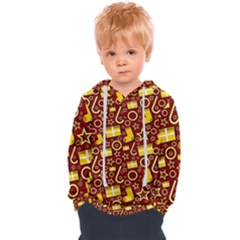 Pattern Paper Fabric Wrapping Kids  Overhead Hoodie by Ravend