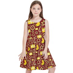 Pattern Paper Fabric Wrapping Kids  Skater Dress by Ravend