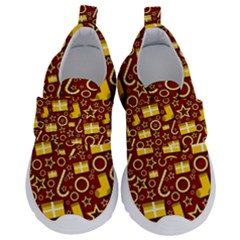 Pattern Paper Fabric Wrapping Kids  Velcro No Lace Shoes by Ravend