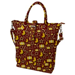 Pattern Paper Fabric Wrapping Buckle Top Tote Bag by Ravend