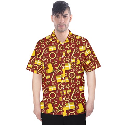 Pattern Paper Fabric Wrapping Men s Hawaii Shirt by Ravend