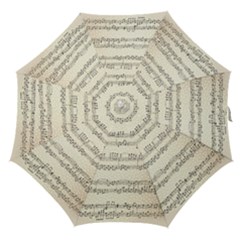 Music Beige Vintage Paper Background Design Straight Umbrellas by Ravend