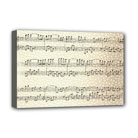 Music Beige Vintage Paper Background Design Deluxe Canvas 18  X 12  (stretched) by Ravend