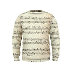 Music Beige Vintage Paper Background Design Kids  Sweatshirt by Ravend