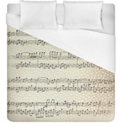 Music Beige Vintage Paper Background Design Duvet Cover (king Size) by Ravend