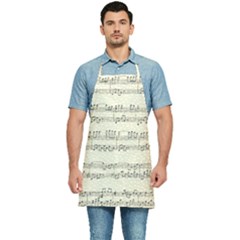 Music Beige Vintage Paper Background Design Kitchen Apron by Ravend