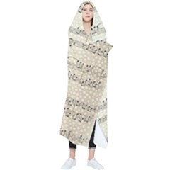 Music Beige Vintage Paper Background Design Wearable Blanket by Ravend