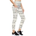 Music Beige Vintage Paper Background Design Pocket Leggings  View4