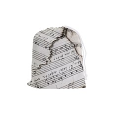 Music Notes Note Music Melody Sound Pattern Drawstring Pouch (medium) by Ravend