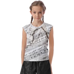 Music Notes Note Music Melody Sound Pattern Kids  Raglan Cap Sleeve Tee by Ravend