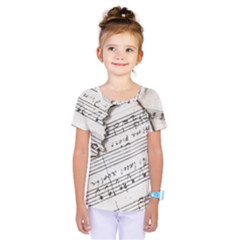 Music Notes Note Music Melody Sound Pattern Kids  One Piece Tee