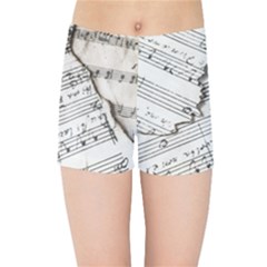 Music Notes Note Music Melody Sound Pattern Kids  Sports Shorts by Ravend